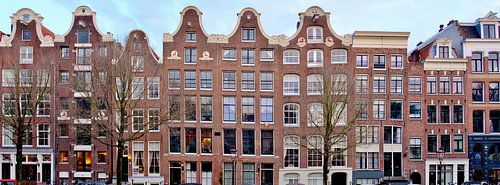Amsterdam, Prinsengracht gevels Het Roode Hert