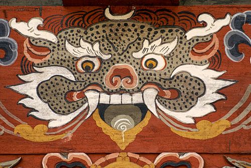 Dämon im Trongsa Dzong in Butan,