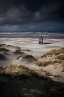 Ertrinkendes Haus am Strand