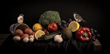 Stilleven groente en fruit
