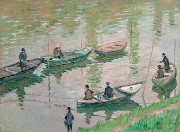 Hengelaar aan de Seine bij Poissy, Claude Monet