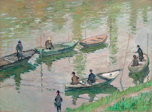 Hengelaar aan de Seine bij Poissy, Claude Monet