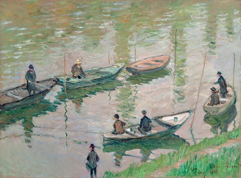 Angler on the Seine near Poissy, Claude Monet by Masterful Masters
