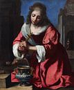 Heilige Praxedis, Johannes Vermeer von Meisterhafte Meister Miniaturansicht