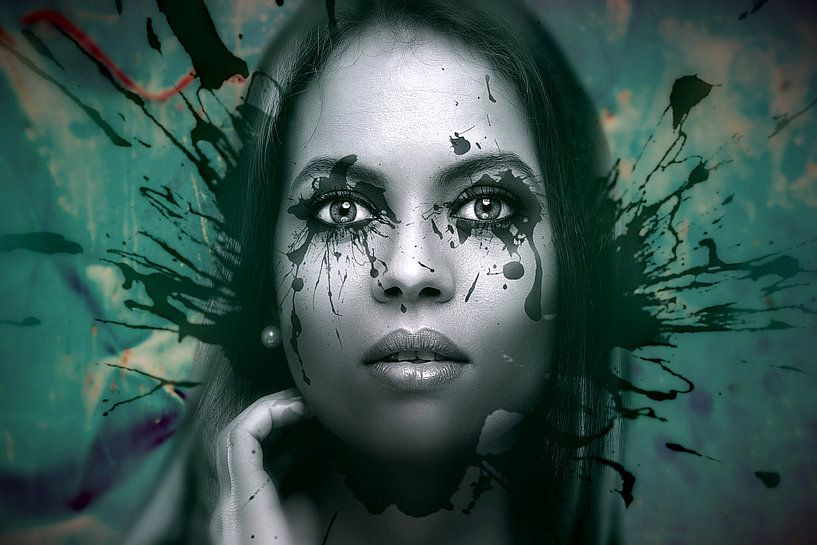 portrait-woman-metal background von HMS