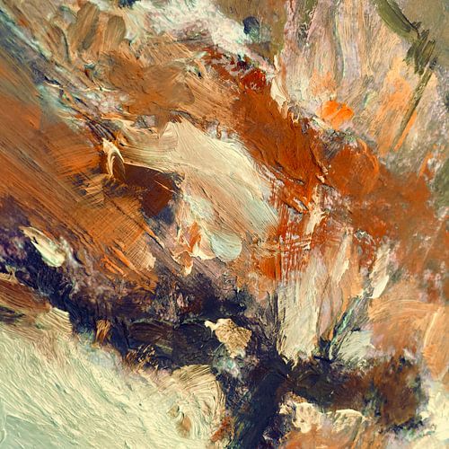 Abstract in sneeuw en modder