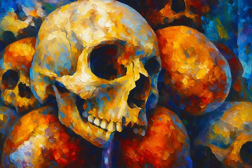 Peinture de crânes par Johannes