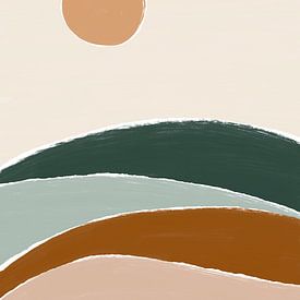 Golden Horizon, A Warm Abstract Landscape by Studio Miloa