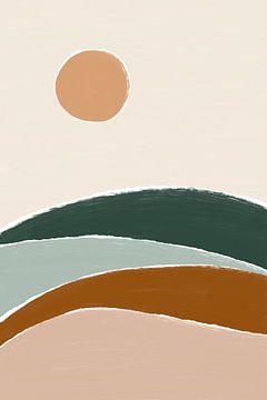 Gouden Horizon, Een Warm Abstract Landschap van Studio Miloa