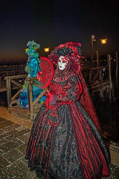 Carnaval in Venetië - kort voor zonsopgang op het San Marcoplein