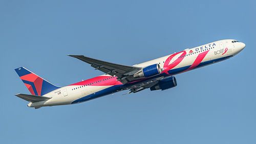 Delta Airlines Boeing 767-400 met een speciale livery.