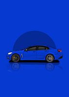 Kunstauto chevrolet ss blauw