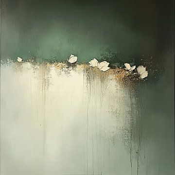 Abstract | White Petal Fall van Zen en Meer