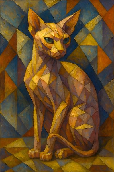 Naked cat painting. by Johannes