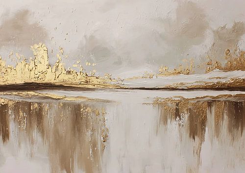 Gouden reflecties aan de horizon