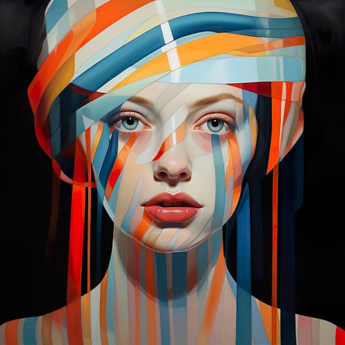 Kleurrijk portret van een prachtige vrouw