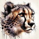 Aquarell Gepard von Chromatic Fusion Studio Miniaturansicht