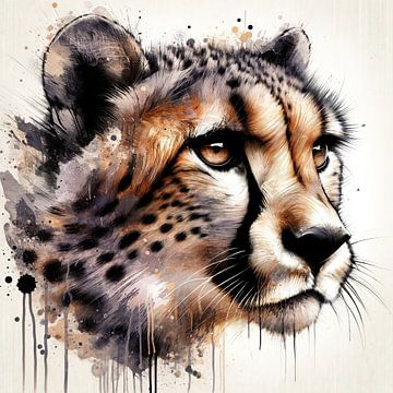 Aquarel Cheetah van Chromatic Fusion Studio