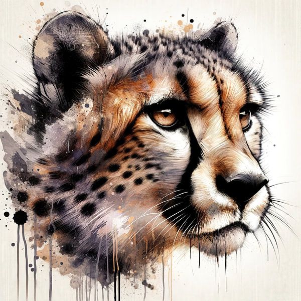 Aquarell Gepard von Chromatic Fusion Studio