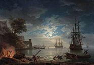Claude Joseph Vernet,Moonlight by finemasterpiece thumbnail