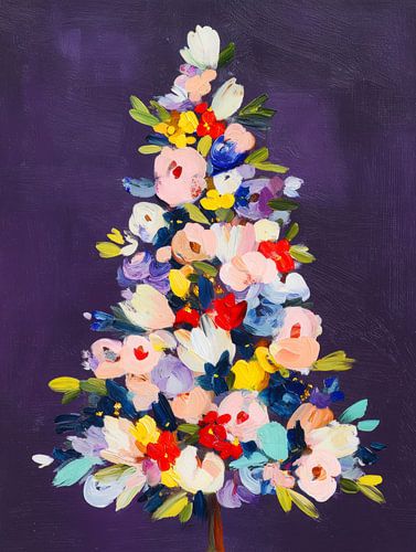 Blühender Baum im Winterlicht