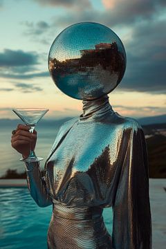 Futuristische elegantie met een glazen kop van Poster Art Shop