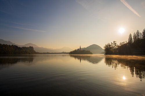 Le lac de Bled au petit matin