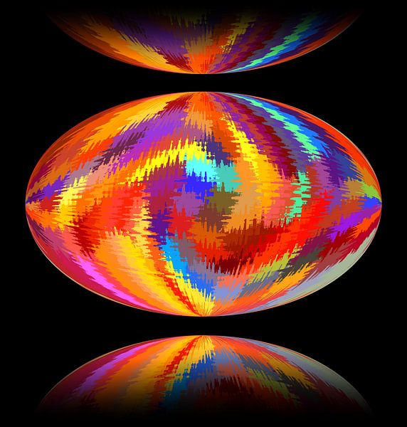 Laterna Magica (Colourful Figure Sphere) by Caroline Lichthart