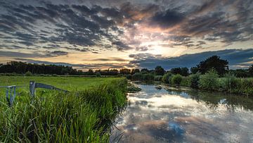 Die Dommel bei Rooi bei Sonnenuntergang