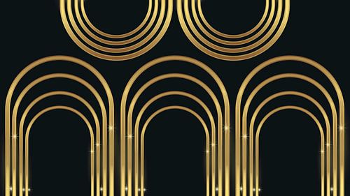 Gouden Balans Art Deco Geometrie