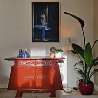 Kundenfoto: Tür des Mutes - Ineke van der Zwaag von Atelier LHB - Mirjam van der Vegt, auf Leinwand