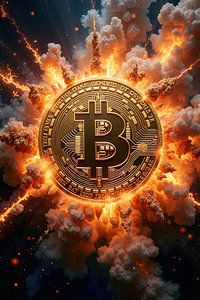 Fantasy Wall Art: BITCOIN EXPLOSION - The explosive power of cryptocurrency