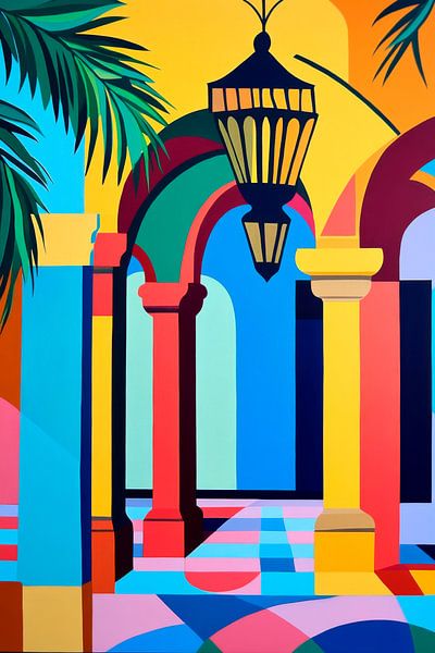 Colourful architecture by Poster Art Shop