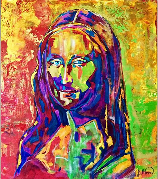 Mona Lisa - De Mona Lisa van Kathleen Artist Fine Art