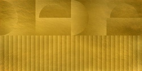 Abstracte geometrische vormen in goud. Retro geometrie nr. 8