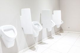 Urinals at the men's toilet by Marcel Derweduwen