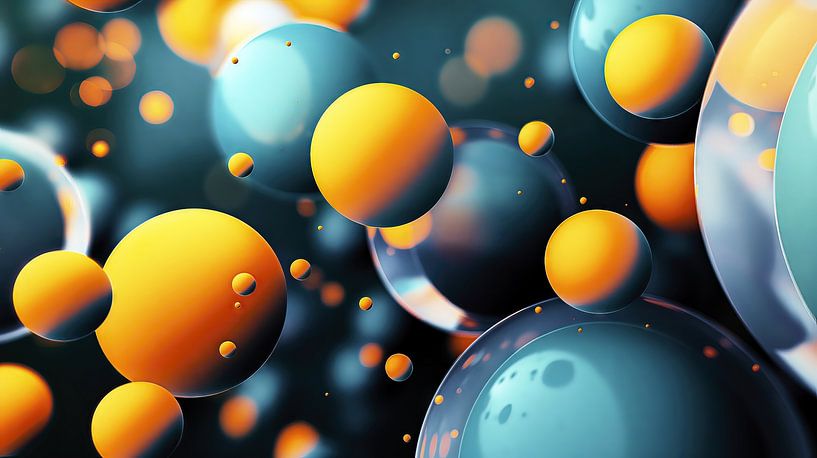 Floating spheres by Frank Heinz