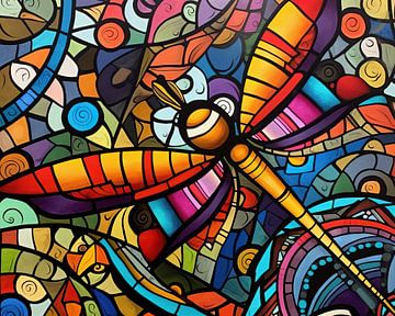 Kleurrijk Libelledans Feest van ARTEO Schilderijen