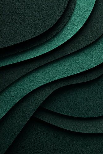 Abstract Texture in Layered Green Wavy Rhythm