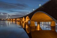City bridge De Oversteek Nijmegen during high tide by Moetwil en van Dijk - Fotografie thumbnail