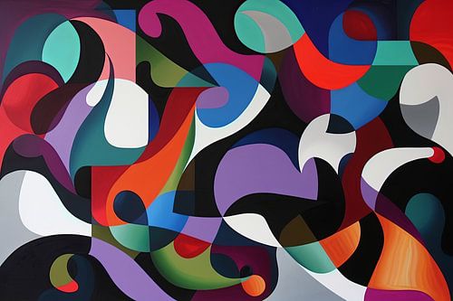 Digitaal abstract  kunstwerk