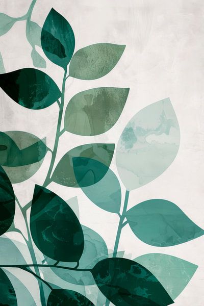 Green leaves in soft light by Poster Art Shop