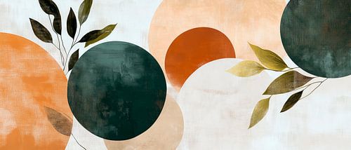 Abstracte compositie met aardetinten