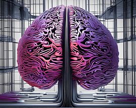 AI landschap met brain van Paul Zoetemeijer Fotografie