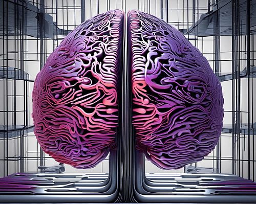 AI landschap met brain