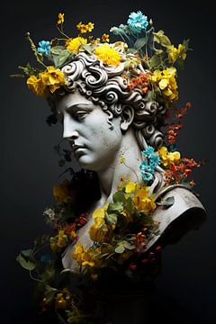 Greek floral statue by haroulita