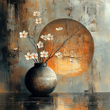 Modern Floral Still Life | Iron Blossom Echo