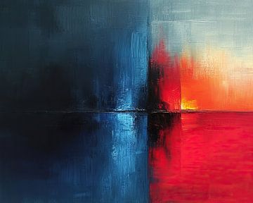 | Karminrot Blaze Horizont von Kunst Kriebels