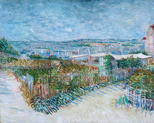 Montmartre - achter de Moulin de la Galette, Vincent van Gogh