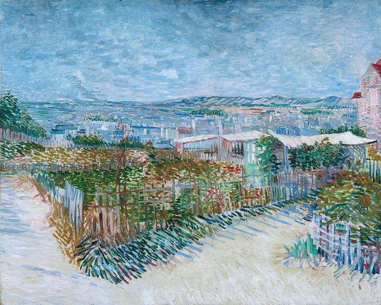 Montmartre - hinter der Moulin de la Galette, Vincent van Gogh von Meisterhafte Meister